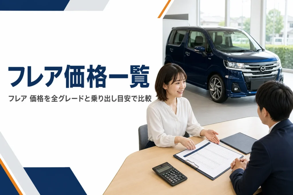 フレアの見積書と電卓が置かれた商談テーブル