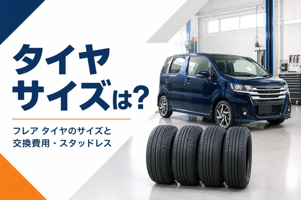 フレアのタイヤサイズと交換費用を解説する記事のアイキャッチ