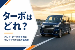 フレア系でターボを選べるグレードを示すアイキャッチ