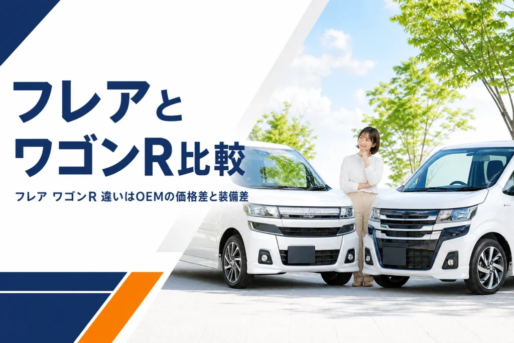 フレアとワゴンRを並べて比べるイメージ